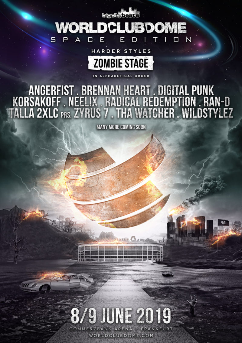 BigCityBeats WORLD CLUB DOME 2019 – Return of the harder Styles: Erste Headliner der Zombie Stage