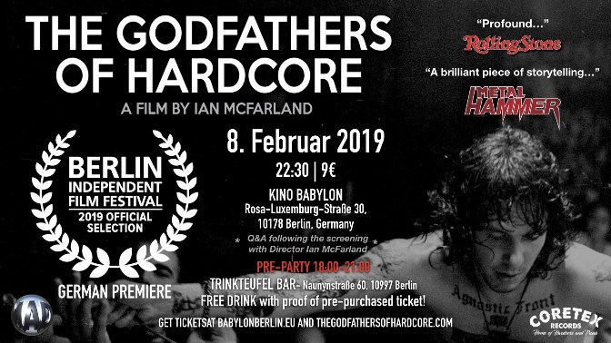 News: Deutschlandpremiere von The ‚Godfathers Of Hardcore‘ am 8.2. in Berlin!